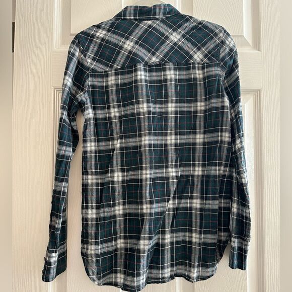 J.Crew Dark Green Holiday Plaid Button-Down Shirt – Size 00 - Picture 5 of 8